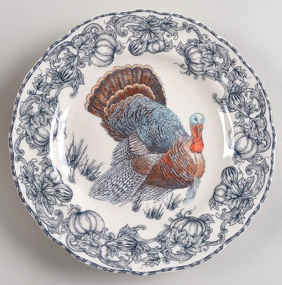 Balmoral Blue Salad Plate by 222 Fifth (PTS)-1
