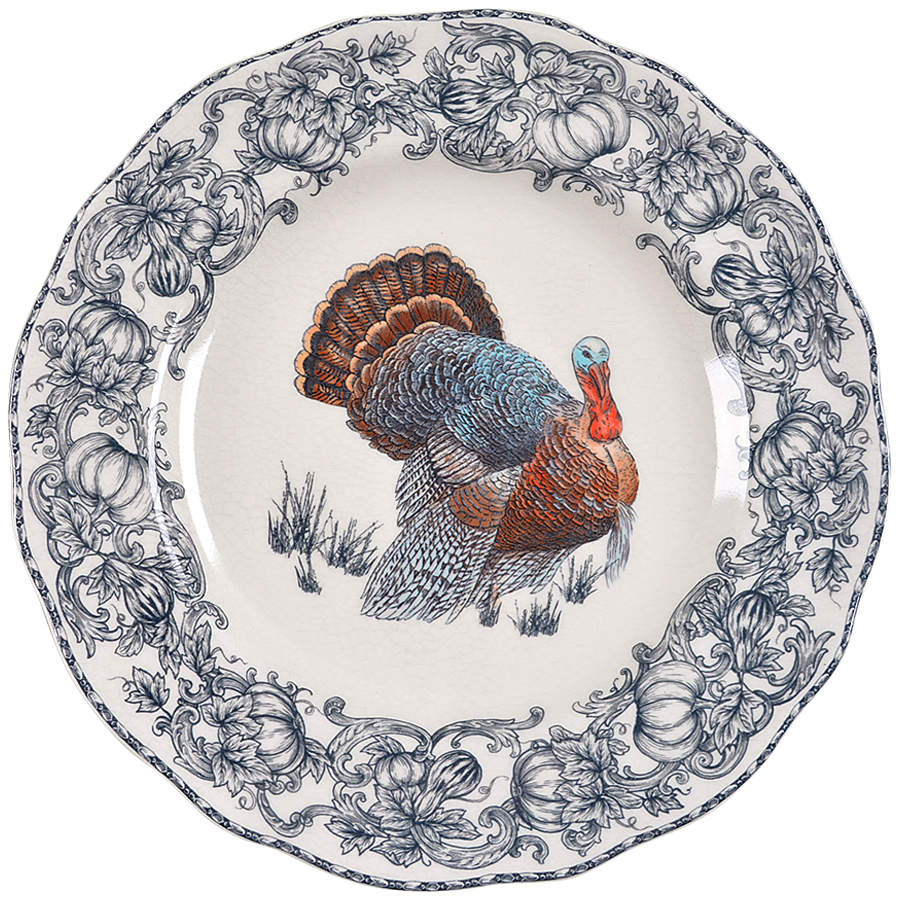 Balmoral Blue Dinner Plate by 222 Fifth (PTS)-1
