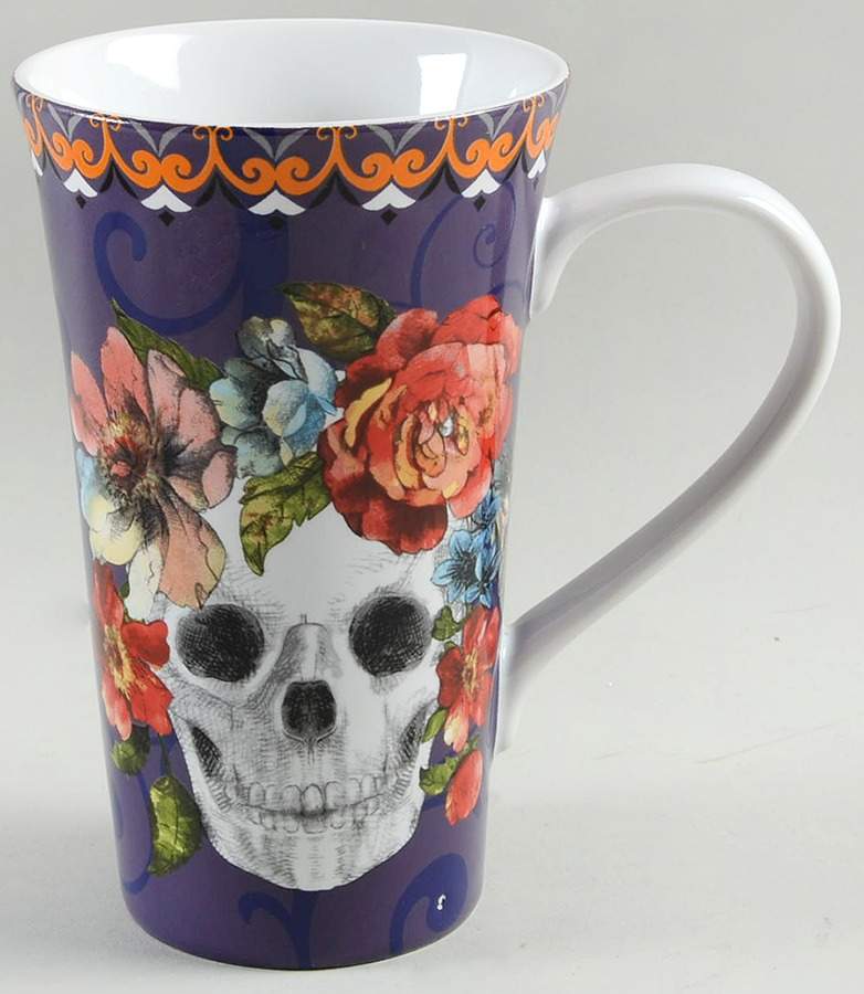 Marbella Skull Multicolor Latte Mug by 222 Fifth (PTS)-1