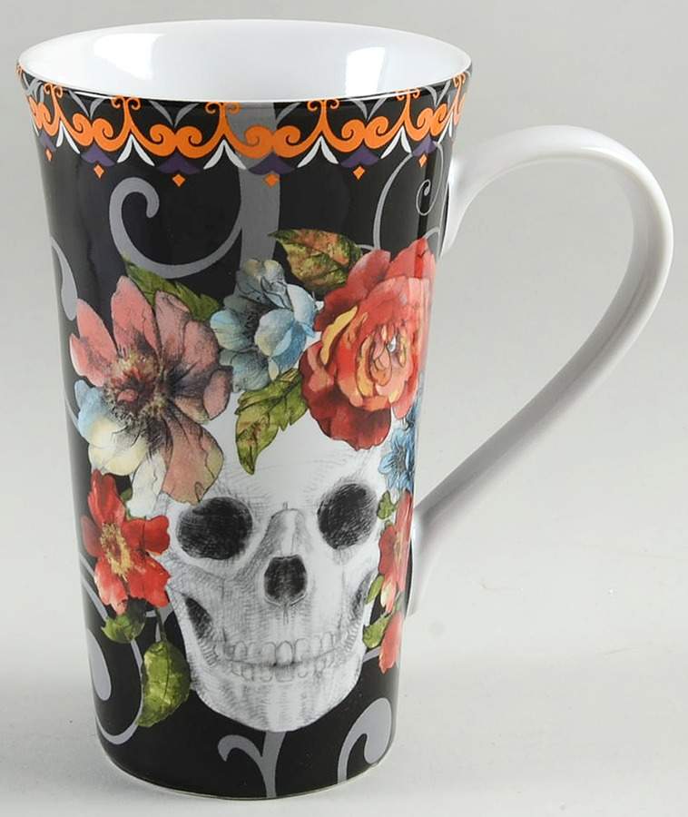 Marbella Skull Multicolor Latte Mug by 222 Fifth (PTS)-1