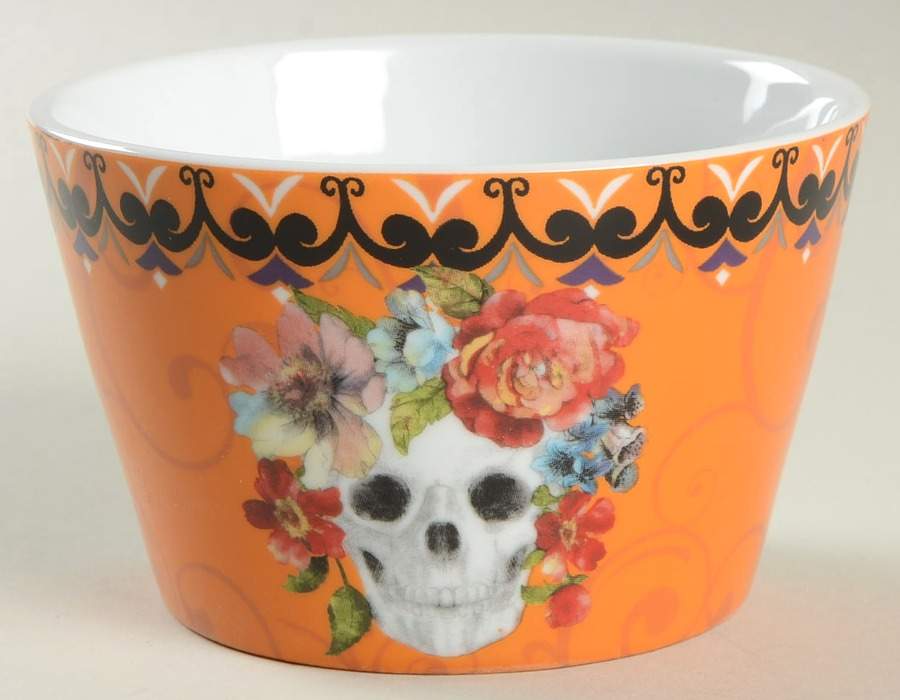 Marbella Skull Multicolor Individual Appetizer Bowl by 222 Fifth (PTS)-1