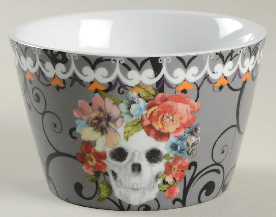 Marbella Skull Multicolor Individual Appetizer Bowl by 222 Fifth (PTS)-1
