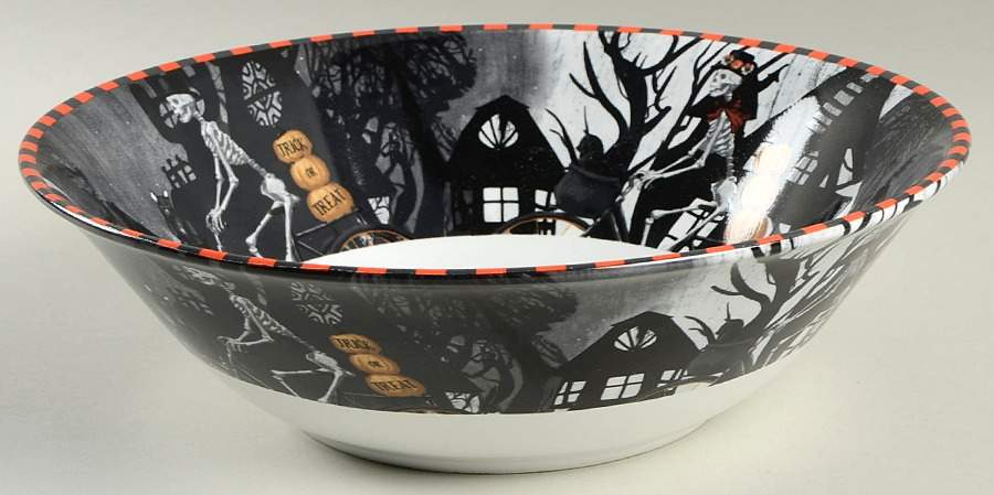Skeleton 10" Round Serving Bowl by 222 Fifth (PTS)-1