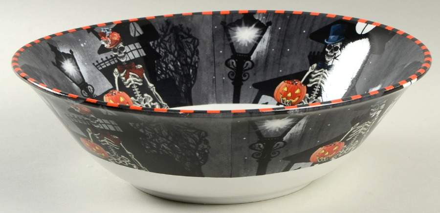 Skeleton 10" Round Serving Bowl by 222 Fifth (PTS)-1