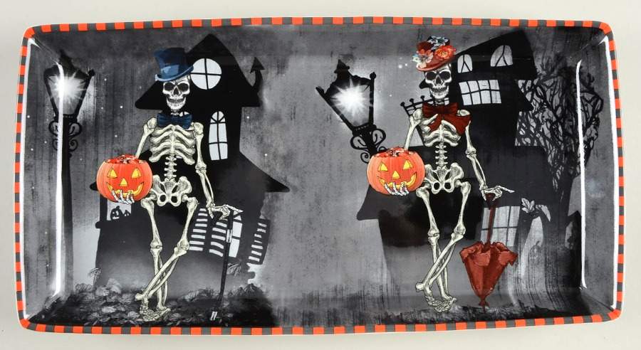 Skeleton 13" Rectangular Serving Platter by 222 Fifth (PTS)-1