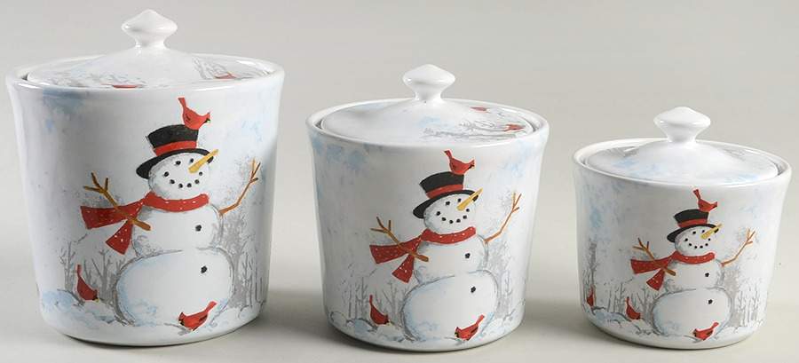 Winter Cheer Snowman (3 Piece) Canister Set (Box Set) by 222 Fifth (PTS)-1
