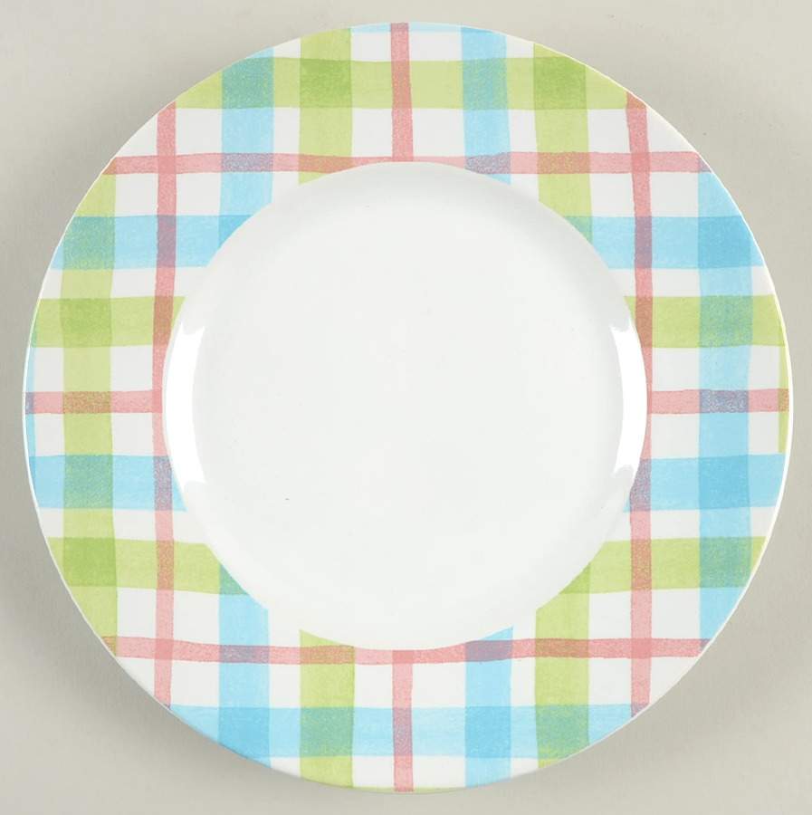 Susie Plaid Salad Plate by 222 Fifth (PTS)-1