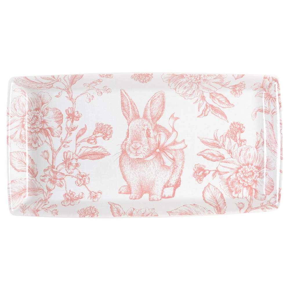 Oakley Pink 13" Rectangular Serving Platter by 222 Fifth (PTS)-1