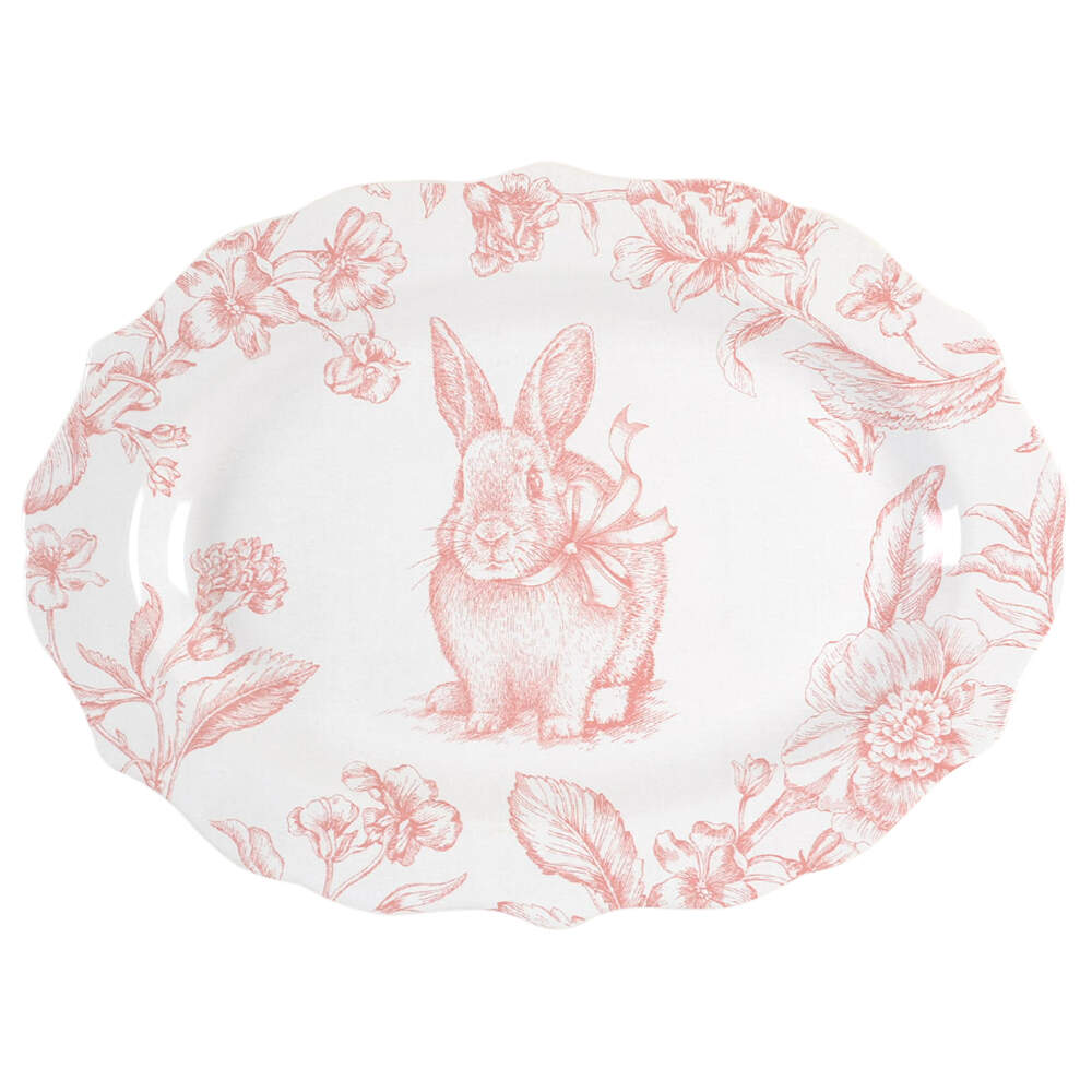 Oakley Pink 14" Oval Serving Platter by 222 Fifth (PTS)-1