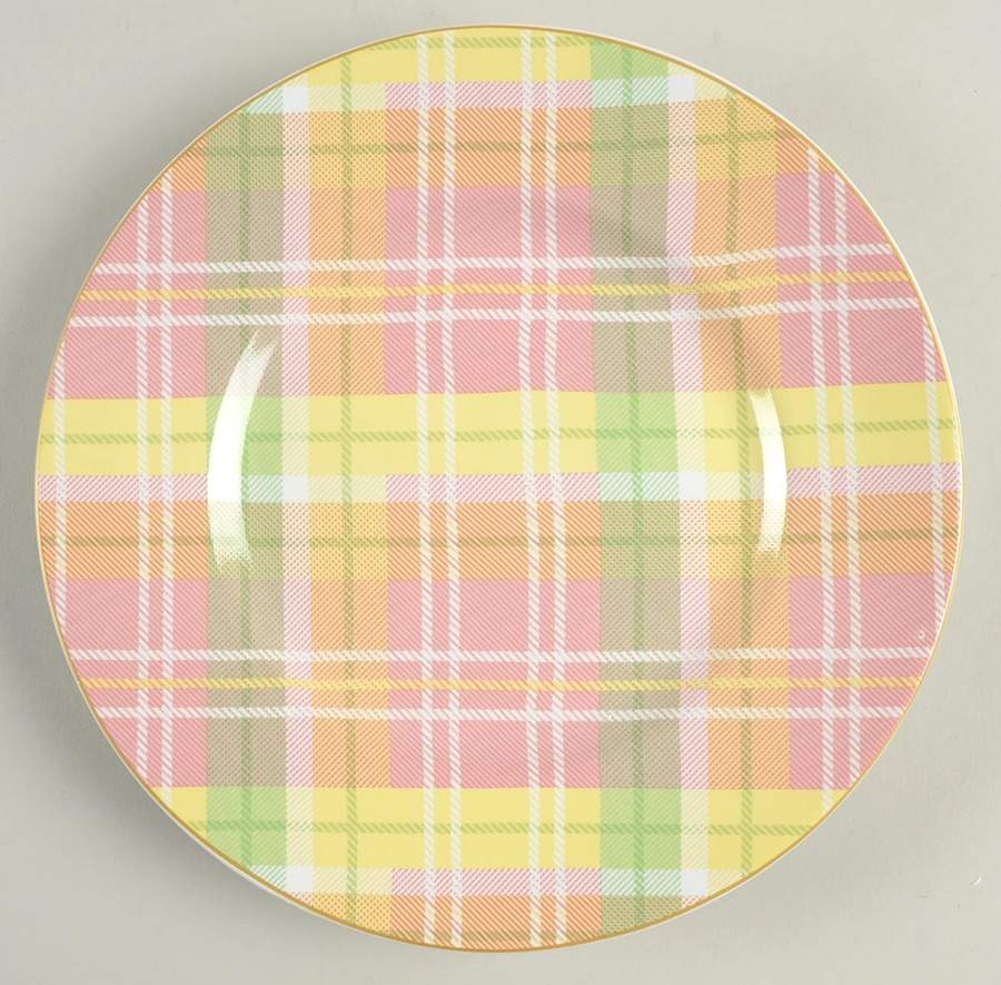 Easter Plaid Salad Plate by 222 Fifth (PTS)-1