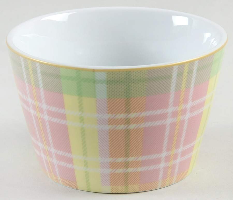 Easter Plaid Individual Appetizer Bowl by 222 Fifth (PTS)-1