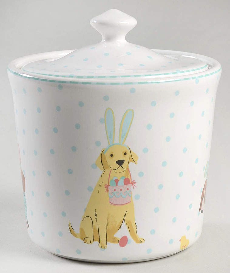 Easter Pups Small Canister & Lid by 222 Fifth (PTS)-1