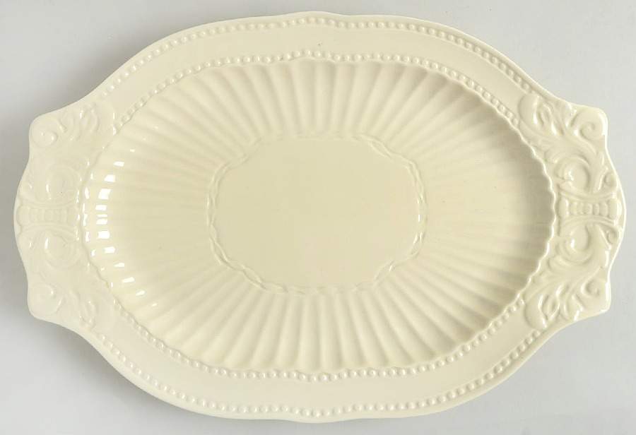 Baroque Ivory 16" Oval Serving Platter by American Atelier-1