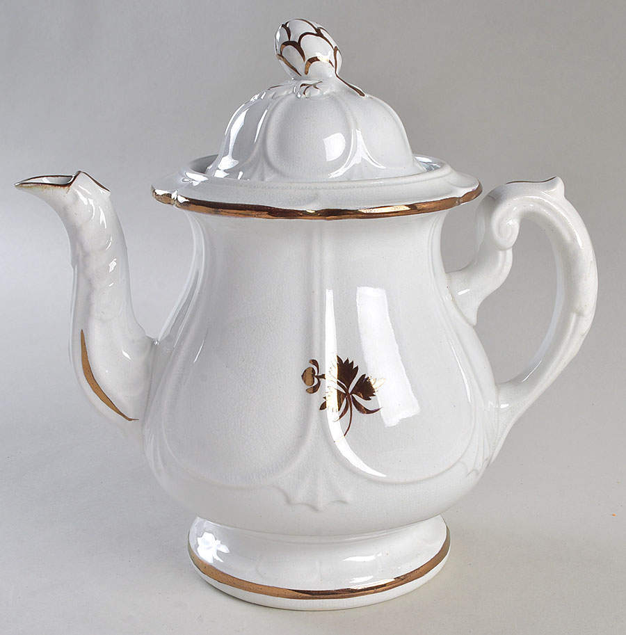 Tea Leaf (Embossed Fan) Coffee Pot & Lid by Anthony Shaw-1