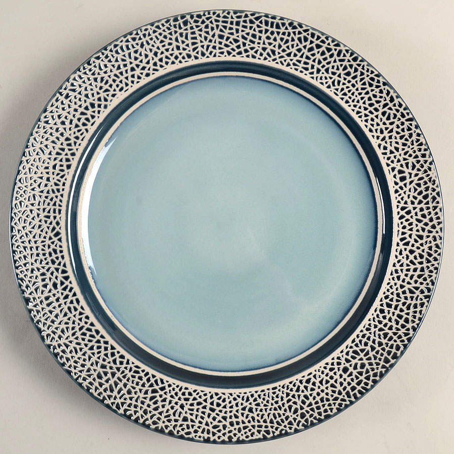 Mosaic Blue Dinner Plate by American Atelier-1