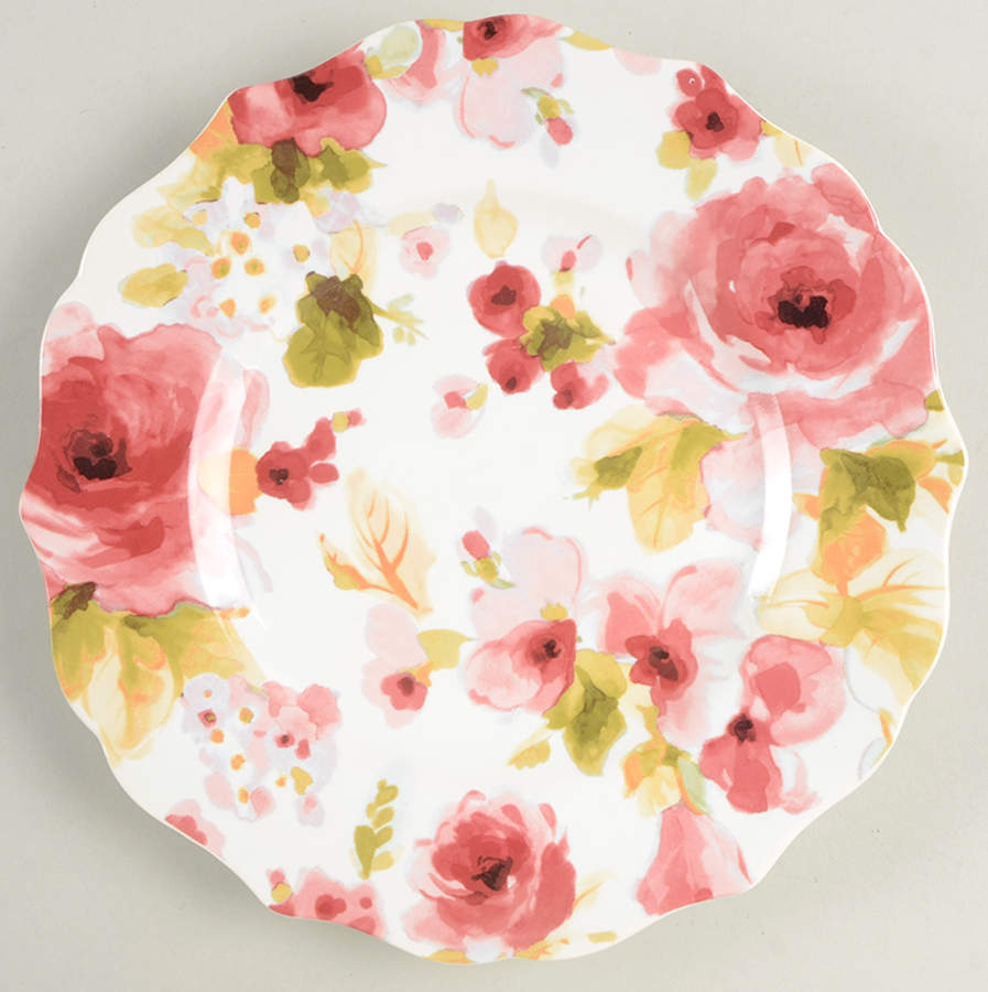 Aurora Floral Salad Plate by 222 Fifth (PTS)-1