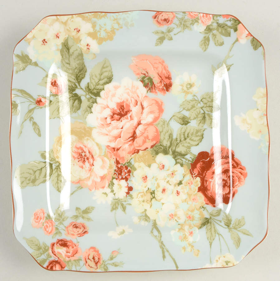 Gillian Rose Square Salad Plate by 222 Fifth (PTS)-1