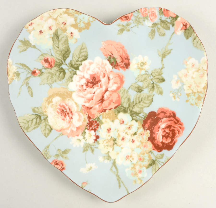 Gillian Rose Heart Shaped Plate by 222 Fifth (PTS)-1