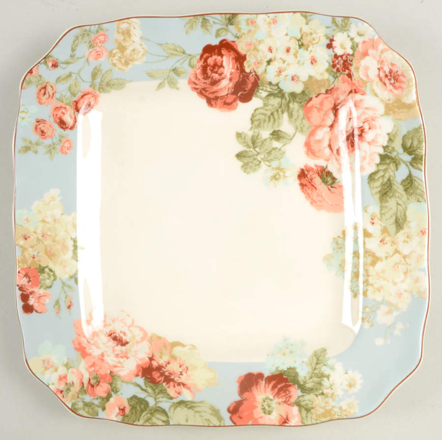 Gillian Rose Square Dinner Plate by 222 Fifth (PTS)-1