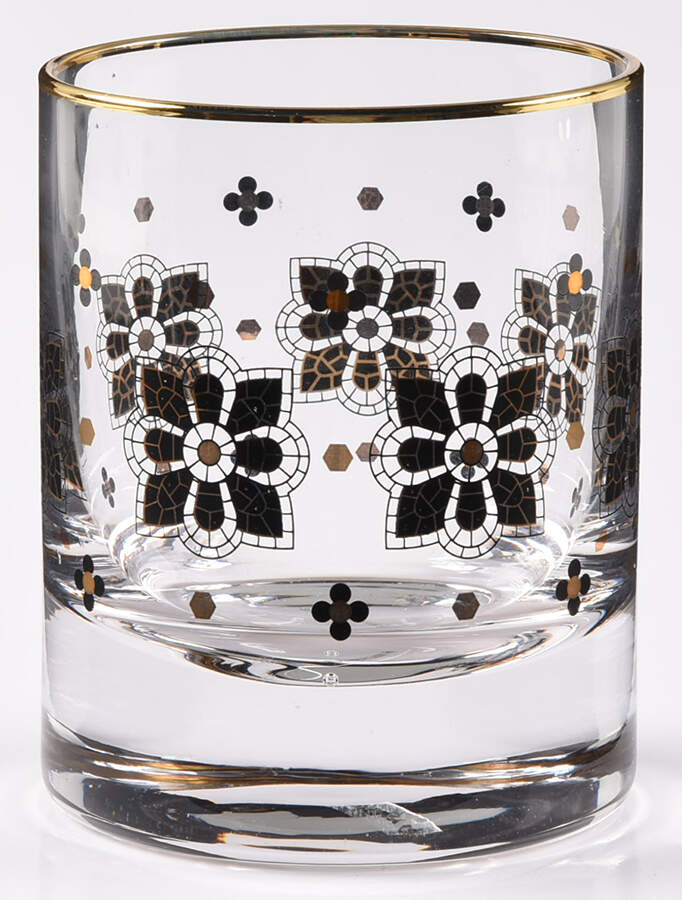 Bistro Tile 10 Oz Glassware Old Fashioned by Anthropologie-1