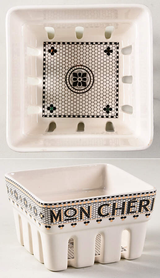 Bistro Tile Square Berry Basket by Anthropologie-1