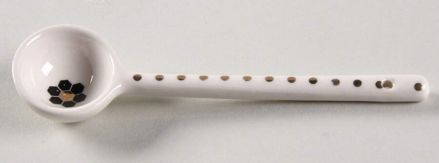 Bistro Tile All Ceramic Sugar Spoon by Anthropologie-1
