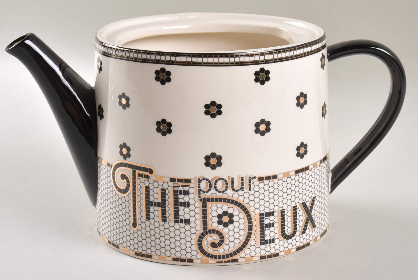 Bistro Tile Teapot No Lid by Anthropologie-1