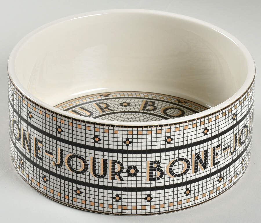 Bistro Tile Medium Pet Bowl by Anthropologie-1