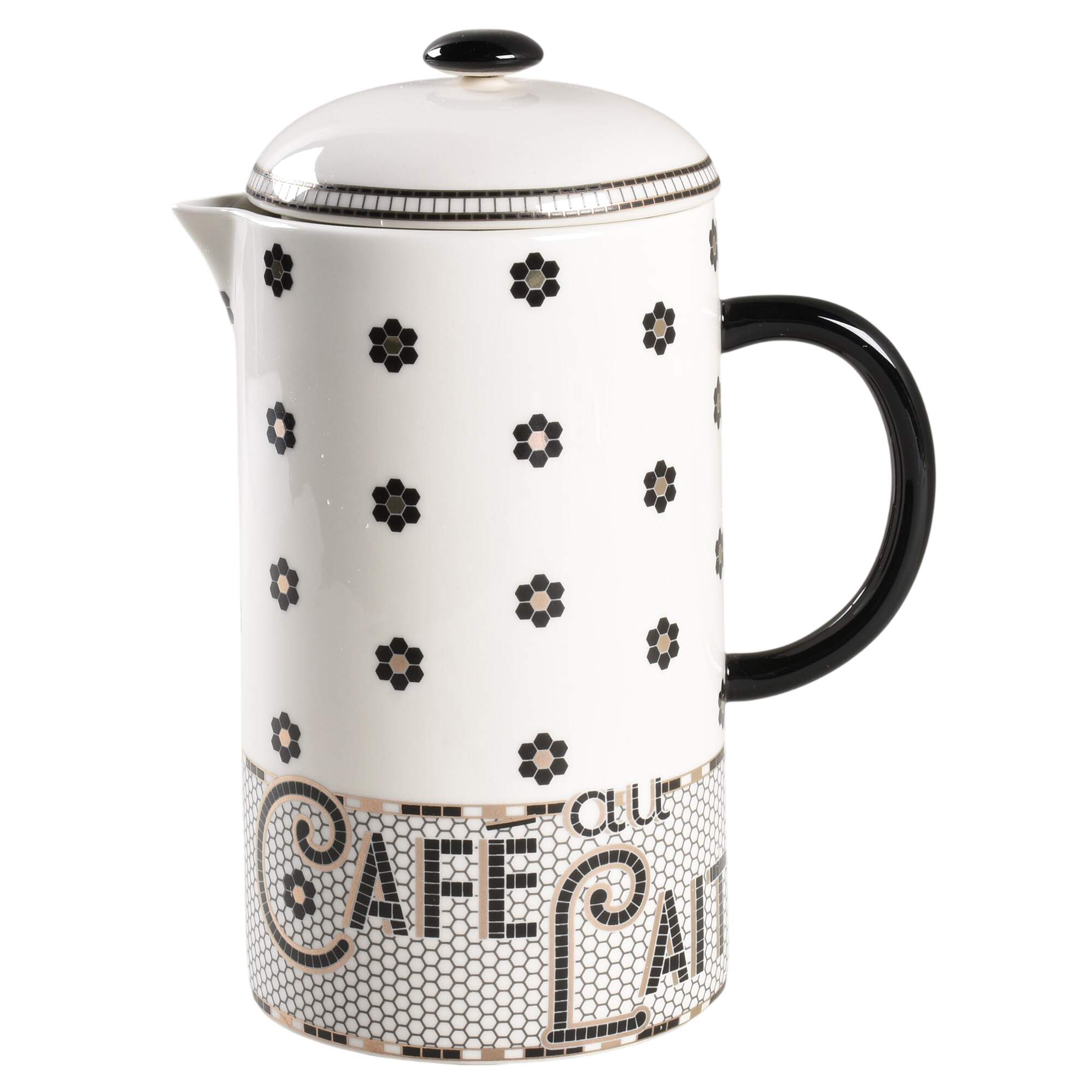 Bistro Tile French Press Coffee Pot & Lid by Anthropologie-1