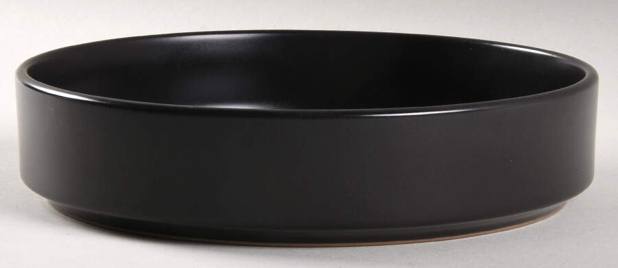 Celina (Modern Coupe) Matte Black 8" Round Serving Bowl by Stone Lain-1