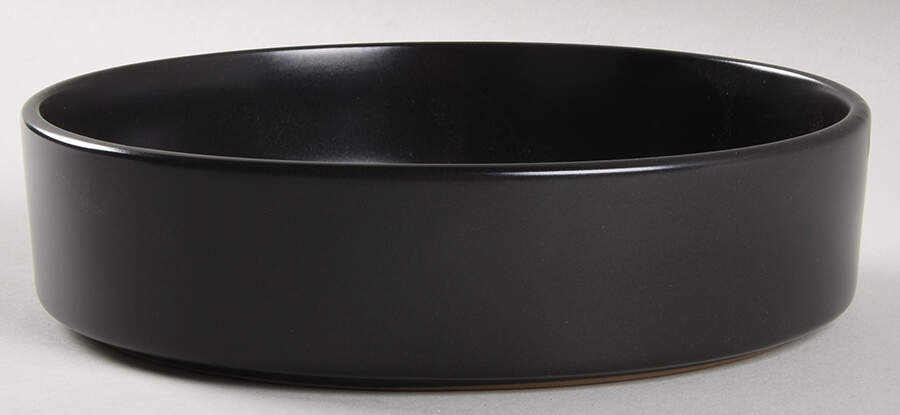 Celina (Modern Coupe) Matte Black 7" Round Serving Bowl by Stone Lain-1