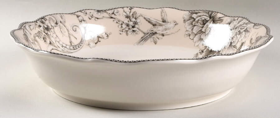 Adelaide Antique White 13" Pasta Serving Bowl by 222 Fifth (PTS)-1