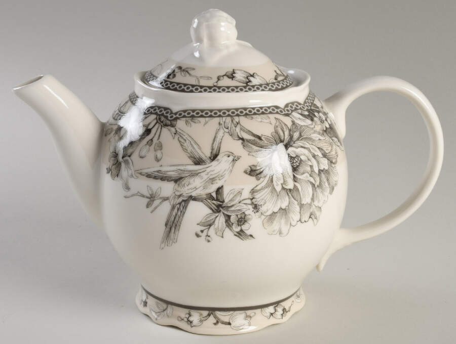 Adelaide Antique White Teapot & Lid by 222 Fifth (PTS)-1