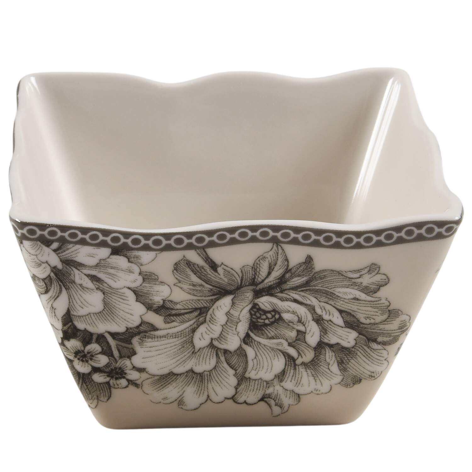Adelaide Antique White Individual Square Appetizer Bowl by 222 Fifth (PTS)-1