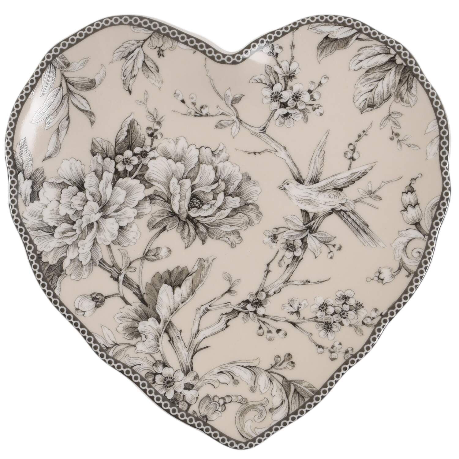 Adelaide Antique White Heart Shaped Plate by 222 Fifth (PTS)-1