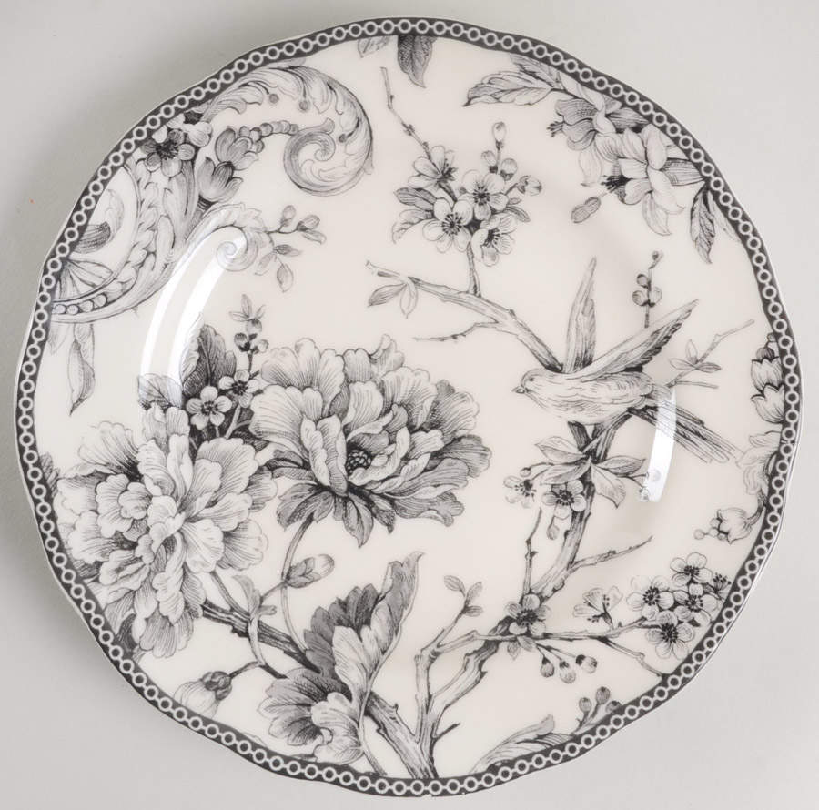 Adelaide Black Salad Plate by 222 Fifth (PTS)-1