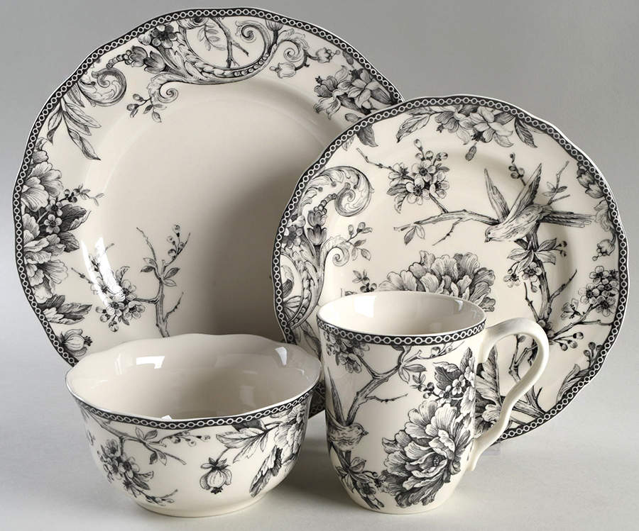 Adelaide Black 32 Piece Estate Set by 222 Fifth (PTS)-1