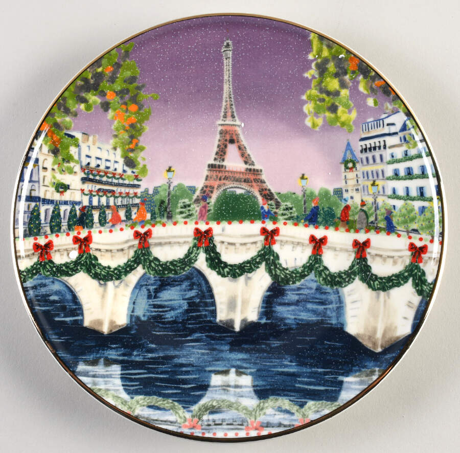 Christmas Time in the City Salad Plate by Anthropologie-1