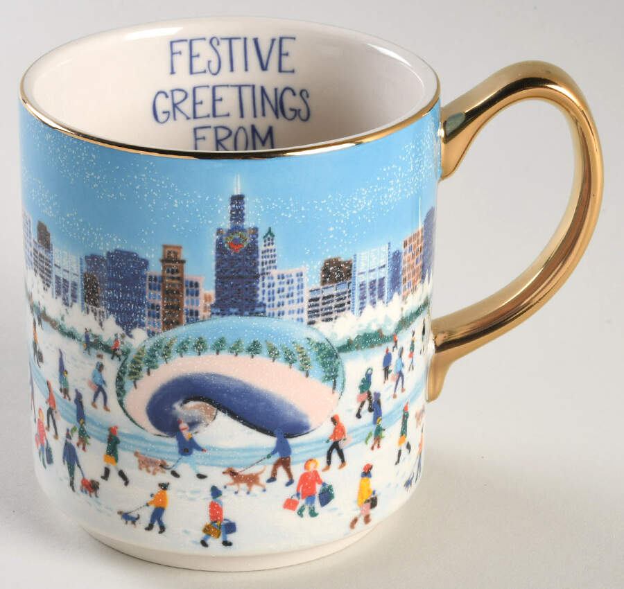 Christmas Time in the City Mug by Anthropologie-1