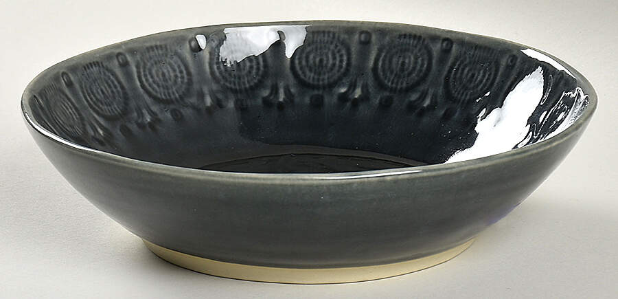 Old Havana Charcoal 8" Individual Pasta Bowl by Anthropologie-1