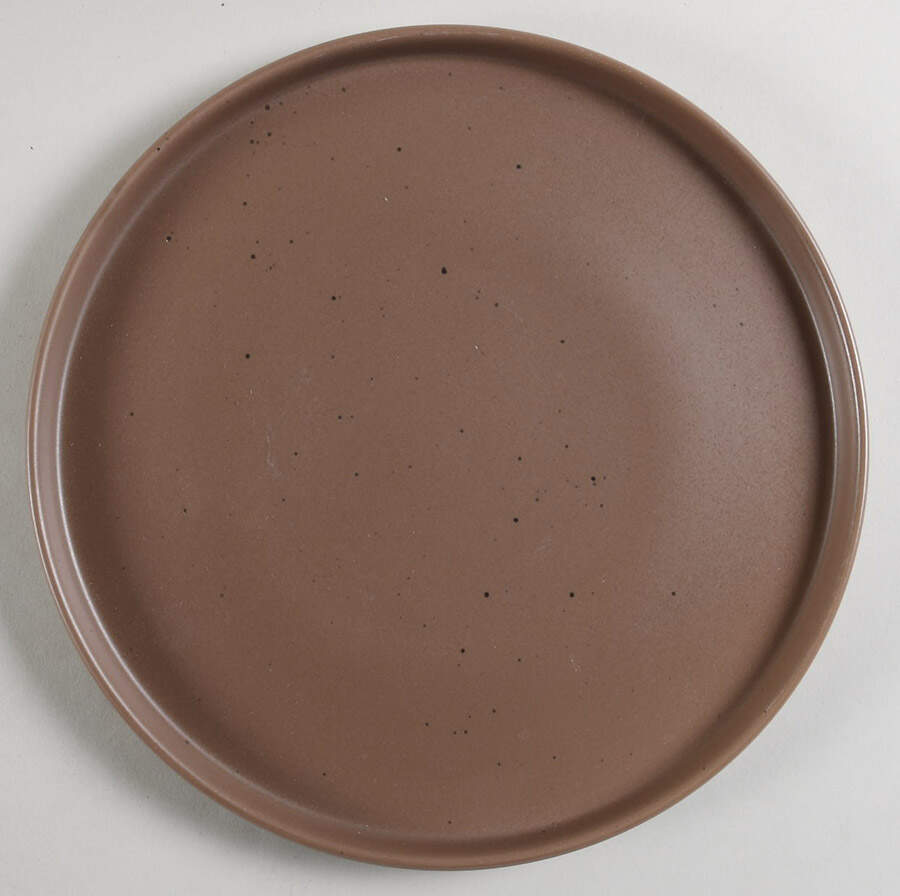 Celina (Modern Coupe) Matte Brown Dinner Plate by Stone Lain-1