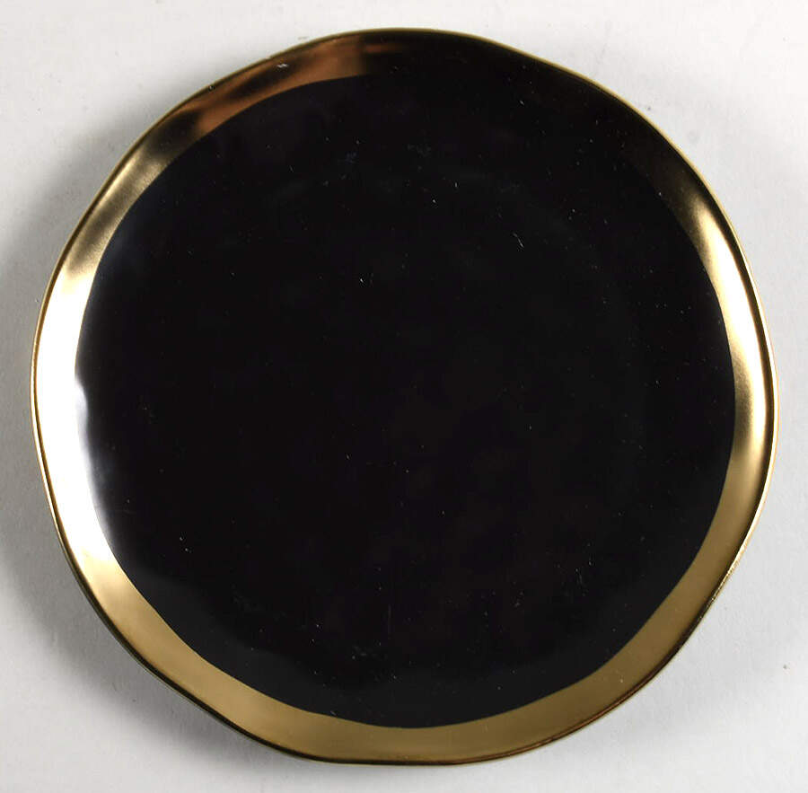 Florian Black Salad Plate by Stone Lain-1