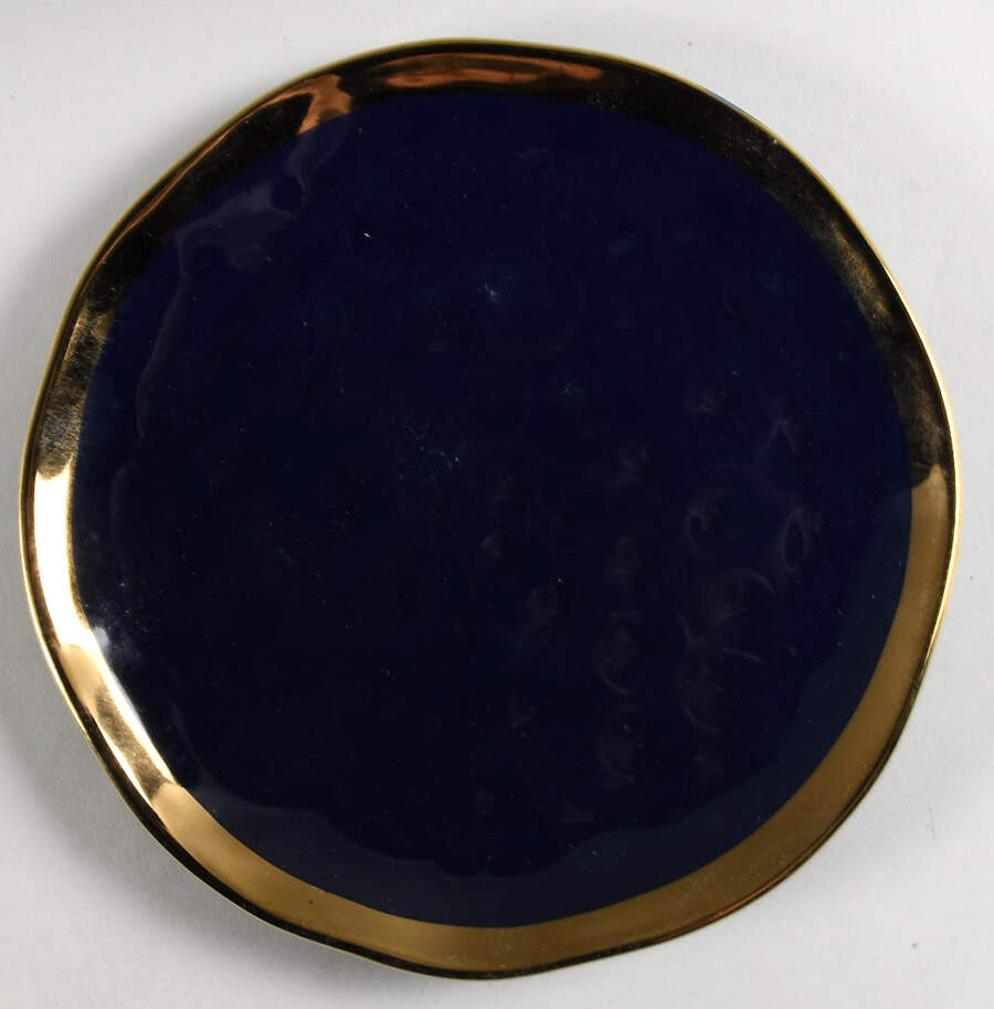 Florian Navy Blue Salad Plate by Stone Lain-1