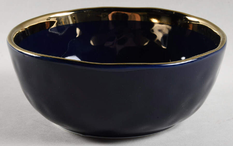 Florian Navy Blue Soup/Cereal Bowl by Stone Lain-1