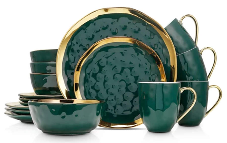 Florian Green Dinner Plate by Stone Lain-1