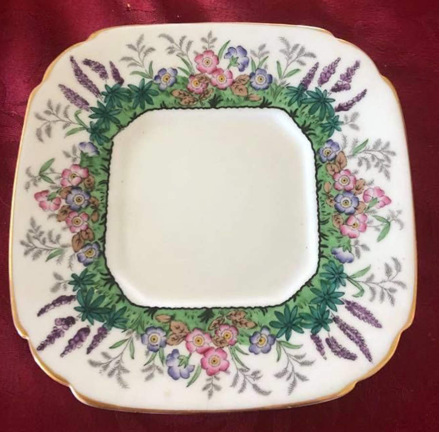 Hedgerow Green Bread & Butter Plate by Adderley-1