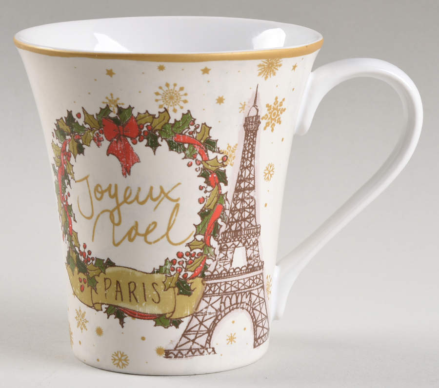 Joyeux Noel Eiffel Mug by 222 Fifth (PTS)-1