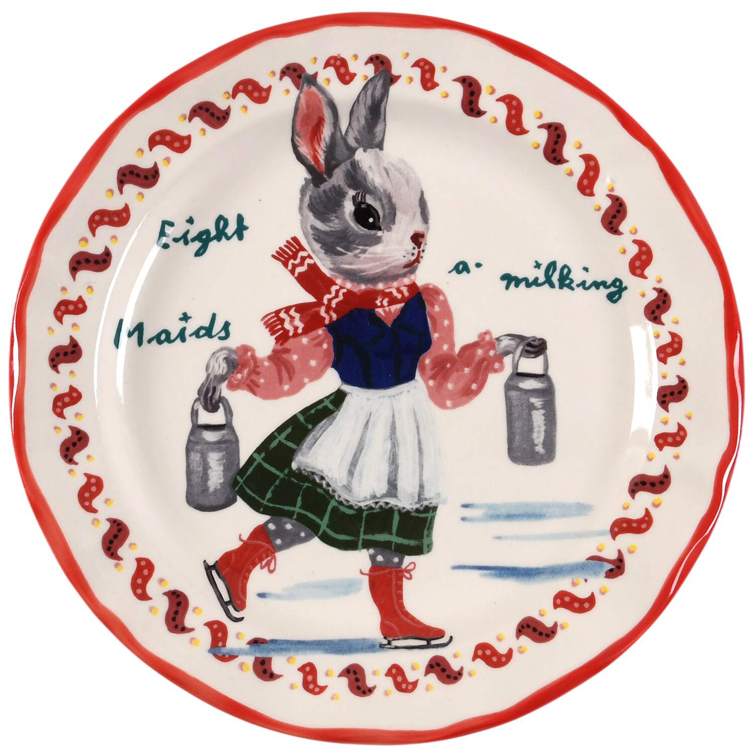 12 Days of Christmas (Nathalie Lete) Salad/Dessert Plate by Anthropologie-1