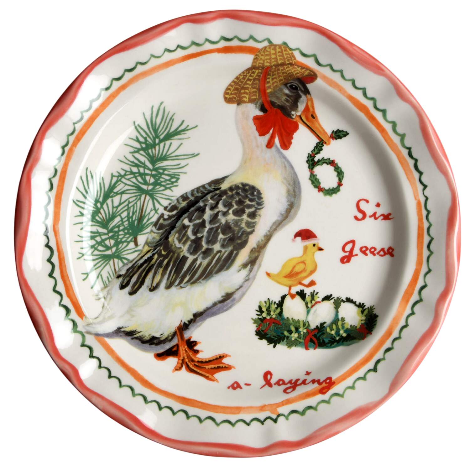 12 Days of Christmas (Nathalie Lete) Salad/Dessert Plate by Anthropologie-1