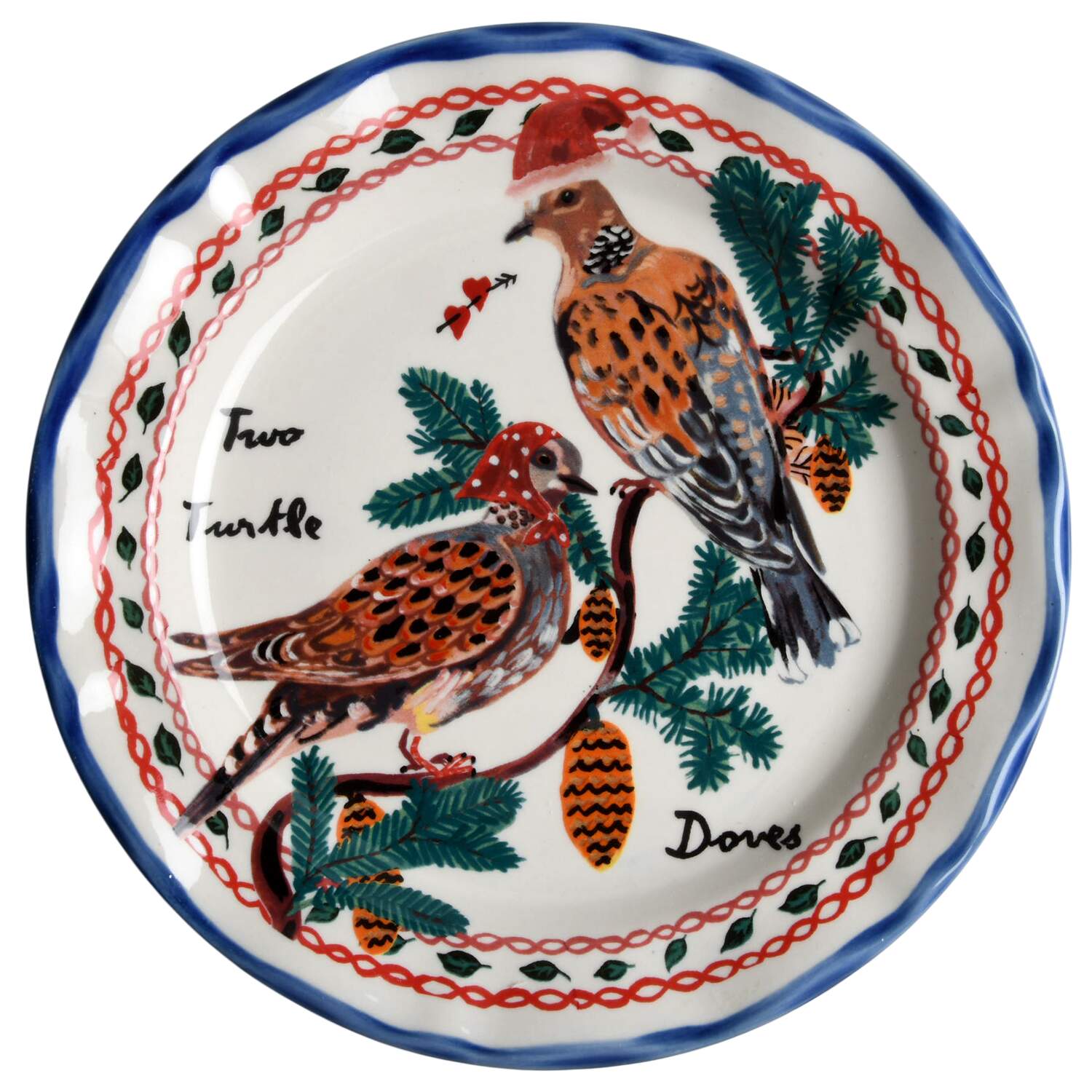 12 Days of Christmas (Nathalie Lete) Salad/Dessert Plate by Anthropologie-1